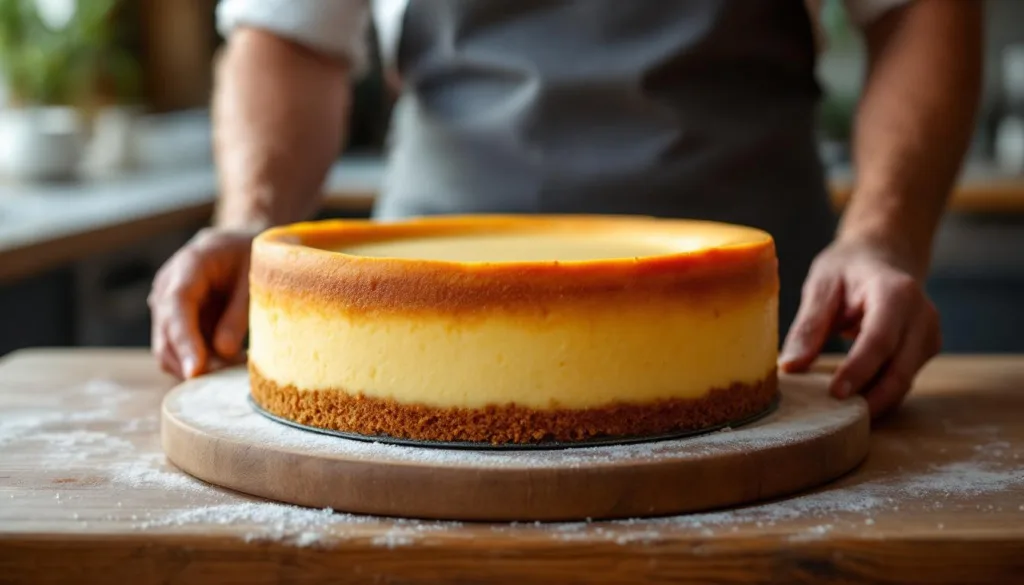 ein erfahrener bäcker erklärt, warum dein käsekuchen nach dem backen nicht zusammenfällt und gibt wertvolle tipps für perfekten käsekuchen.