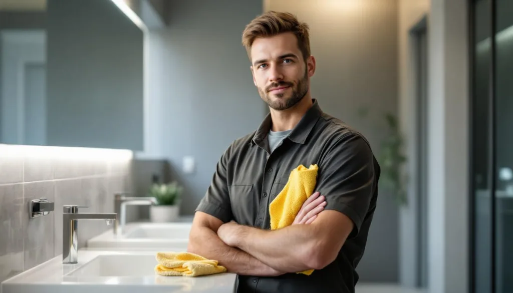 ein erfahrener hausmeister teilt einfache tipps und tricks, wie du dein bad mühelos sauber und ordentlich hältst – für mehr sauberkeit ohne großen aufwand.