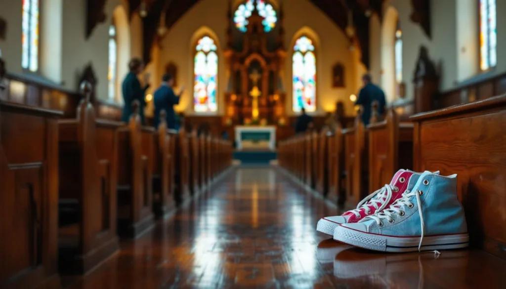 ein umstrittener tiktok-tanz in der kirche sorgt für spaltung in einem dorf, da weder respekt noch anstand gewahrt werden.